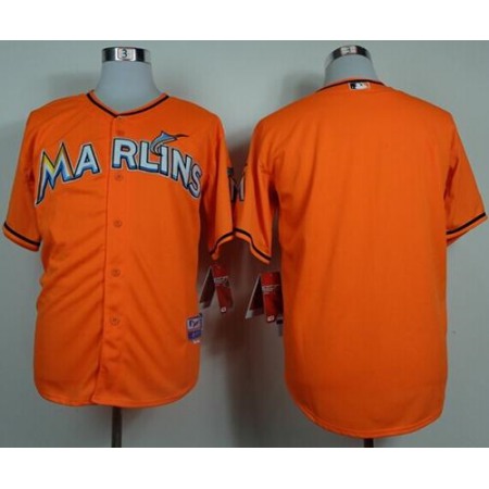 marlins Blank Orange Cool Base Stitched MLB Jersey