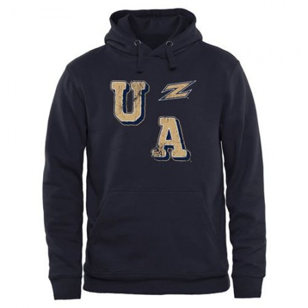 Akron Zips Acronym Pullover Hoodie Navy Blue