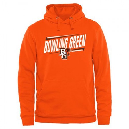 Bowling Green St. Falcons Double Bar Pullover Hoodie Orange