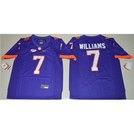 Tigers #7 Mike Williams Purple Limited Stitched NCAA Jersey