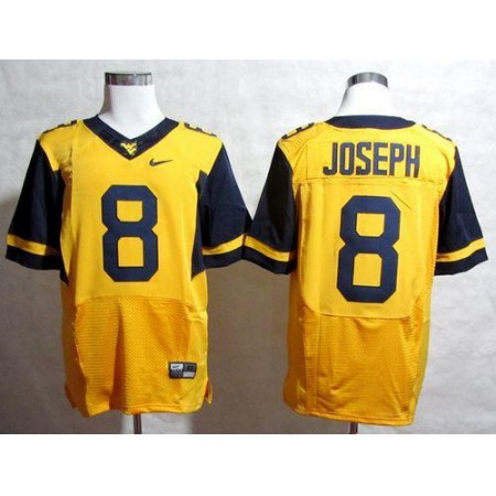 Mountaineers #8 Karl Joseph Gold Stitched NCAA Jersey