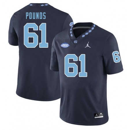 North Carolina #61 Diego Pounds Navy Stitched NCAA Jersey