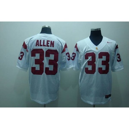 Trojans #33 Marcus Allen White Stitched NCAA Jersey