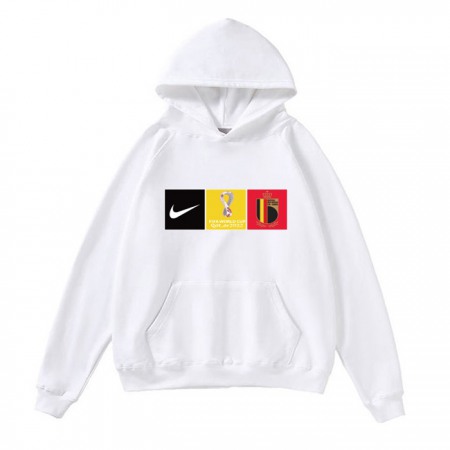 Men's Belgium World Cup Soccer Hoodie White