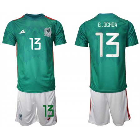 Men's Mexico #13 G.ochoa Green Home Soccer Jersey Suit