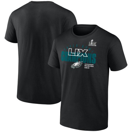 Men's Philadelphia Eagles Black Super Bowl LIX Champions Legacy Iconic Victory T-Shirt