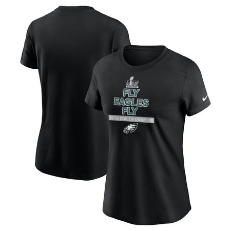 Women's Philadelphia Eagles Nike Black Super Bowl LIX Champions Local T-Shirt