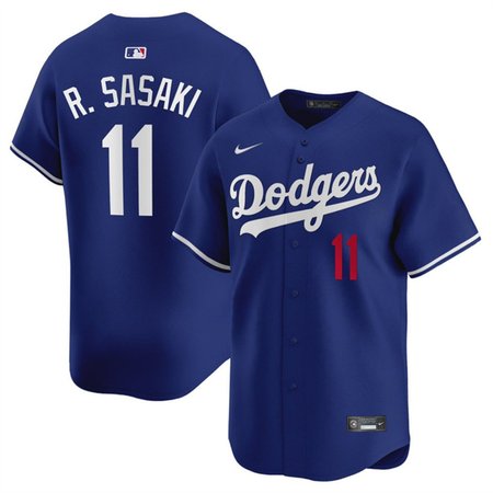 Men's Los Angeles Dodgers #11 Roki Sasaki Royal 2025 Alternate Limited Stitched Baseball Jersey