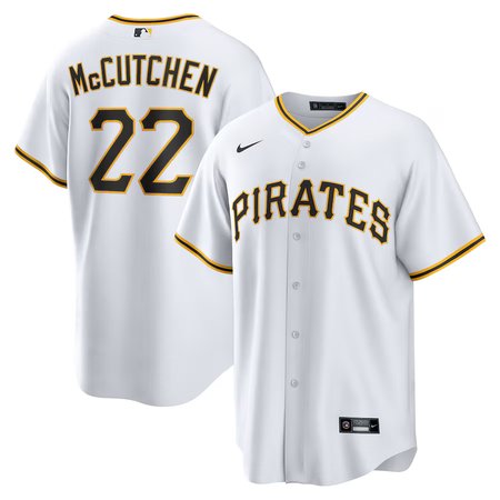 Men's Pittsburgh Pirates #22 Andrew McCutchen White Replica Player Jersey