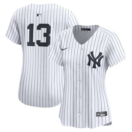 Women's New York Yankees #13 Jazz Chisholm Jr. White Home Limited Player Jersey