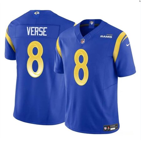 Youth Los Angeles Rams #8 Jared Verse Blue 2024 Draft F.U.S.E Vapor Untouchable Stitched Football Jersey