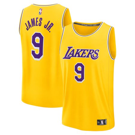 Men's Los Angeles Lakers Bronny James Gold 2024 NBA Draft Fast Break Player Jersey - Icon Edition