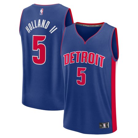 Men's Detroit Pistons Ron Holland Blue 2024 NBA Draft Fast Break Player Jersey - Icon Edition