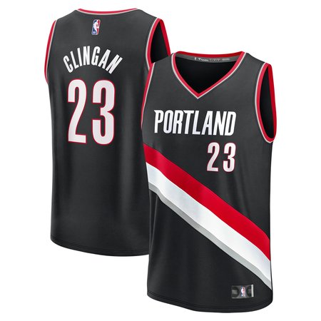 Men's Portland Trail Blazers Donovan Clingan Black 2024 NBA Draft Fast Break Player Jersey - Icon Edition