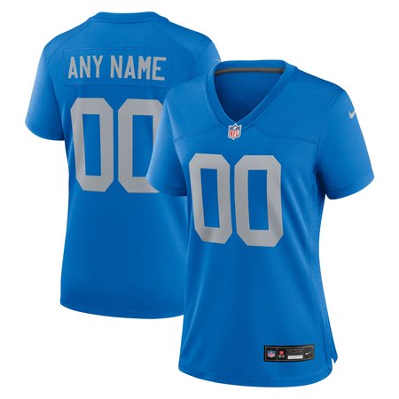 Women's Detroit Lions Nike Blue Alternate Custom Game Jersey