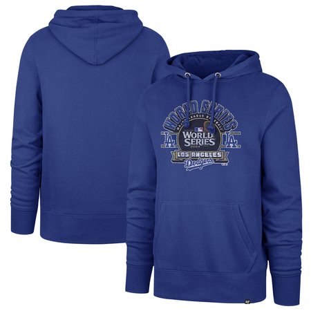 Men's Los Angeles Dodgers '47 Royal 2024 World Series Headline Pullover Hoodie