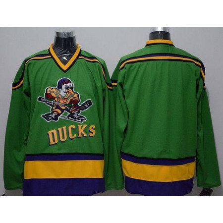 Ducks Blank Green CCM Throwback Stitched NHL Jersey