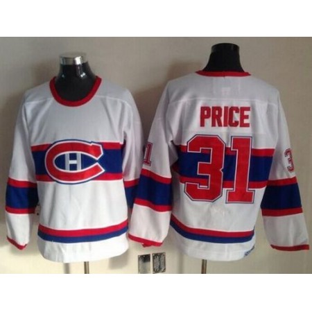 Canadiens #31 Carey Price White CCM Throwback Stitched NHL Jersey