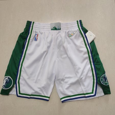 Dallas Mavericks White Shorts