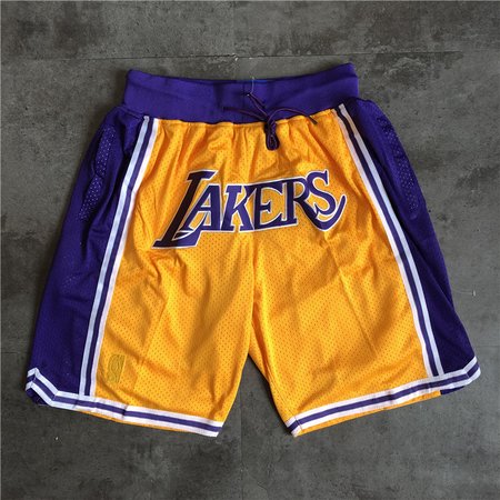 Los Angeles Lakers Yellow Shorts